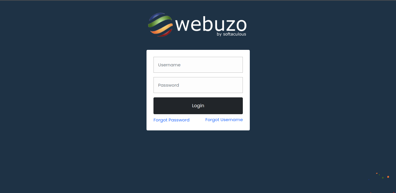 Webuzo Login Interface